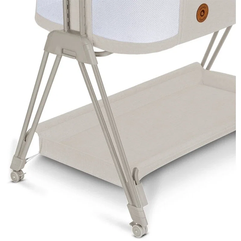 Patut co-sleeper Luna, 2 in 1, Cu laterala culisanta, Cu roti, Bej Lionelo 24 luni [24]