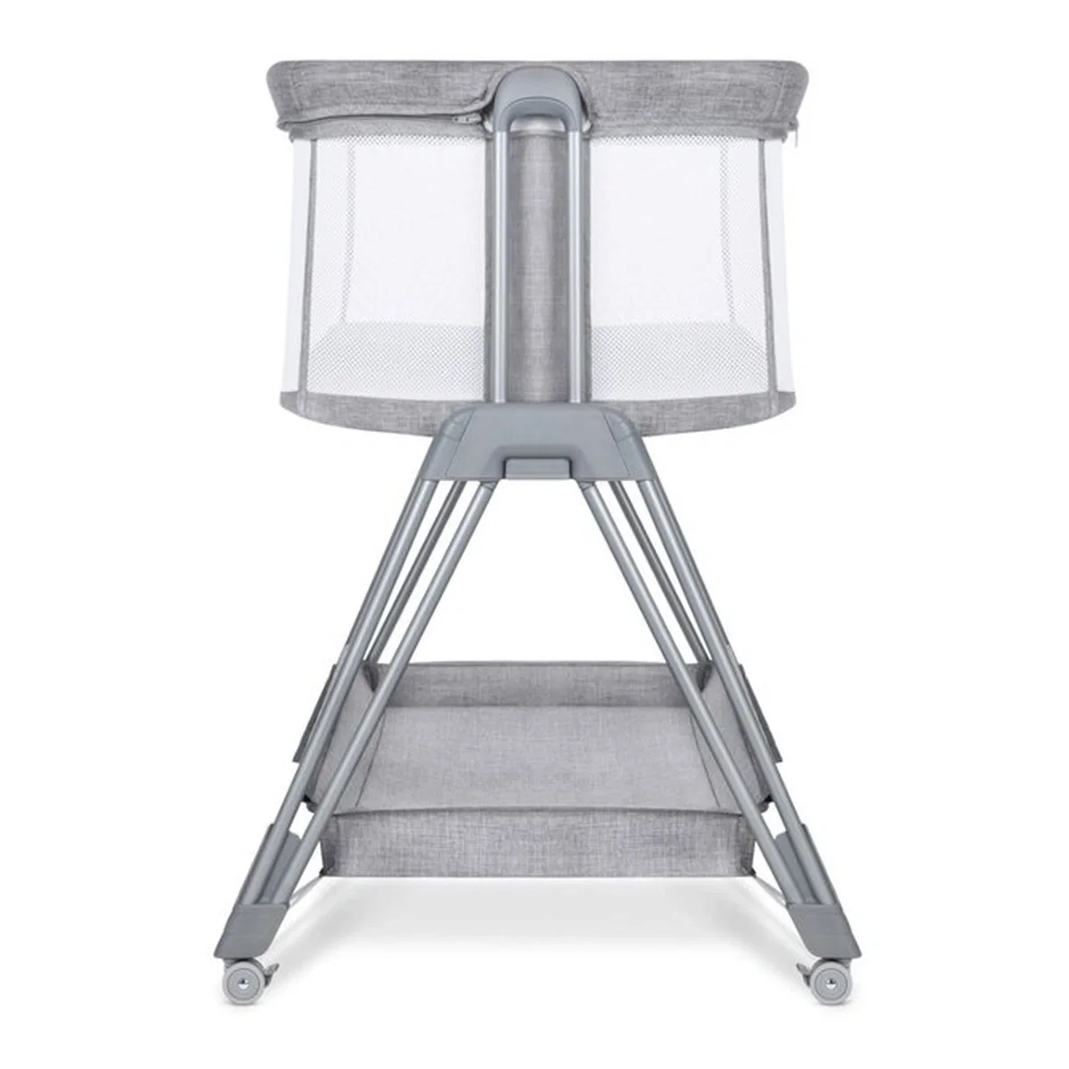 Patut co-sleeper Luna, 2 in 1, Cu laterala culisanta, Cu roti, Gri deschis Lionelo 24 luni [14]