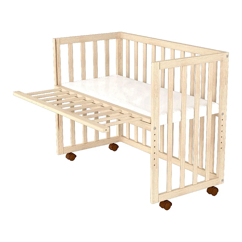 Patut copii din lemn co-sleeper Eva 94x46 cm natur Hubners [8]