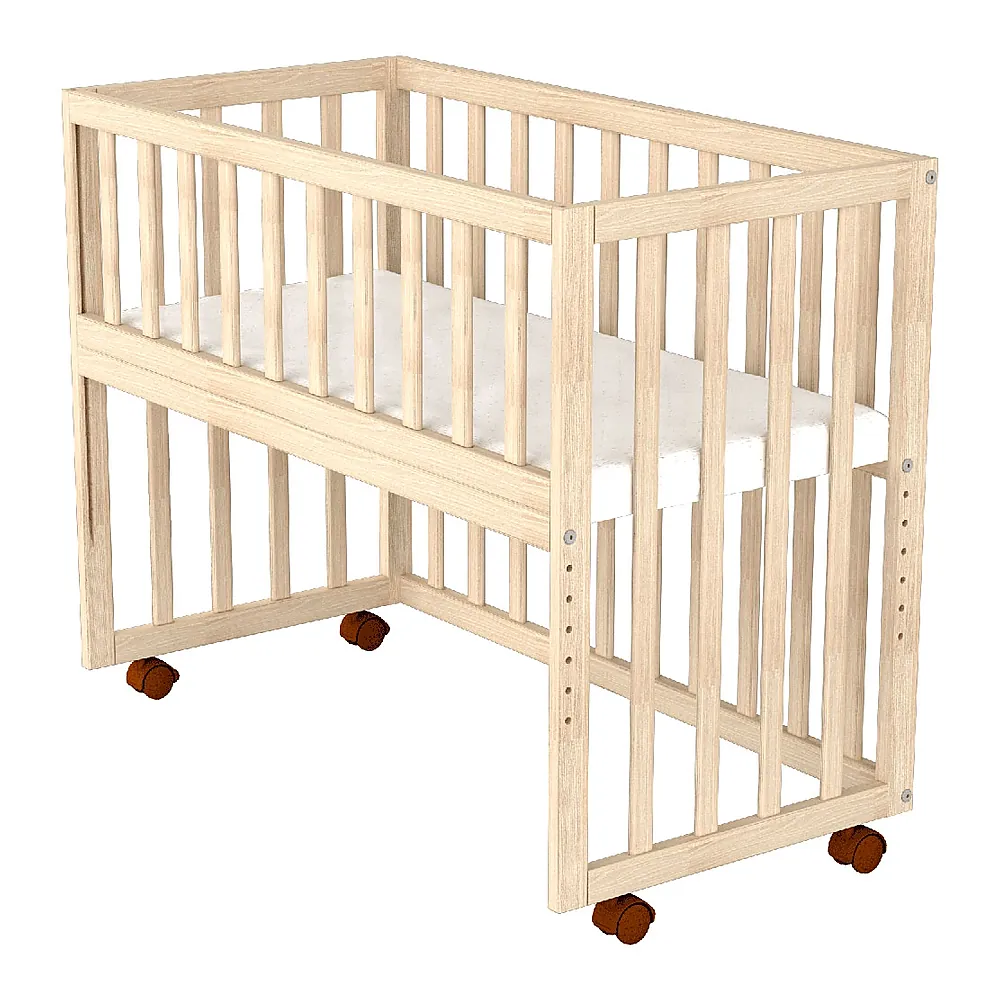 Patut copii din lemn co-sleeper Eva 94x46 cm natur Hubners [2]