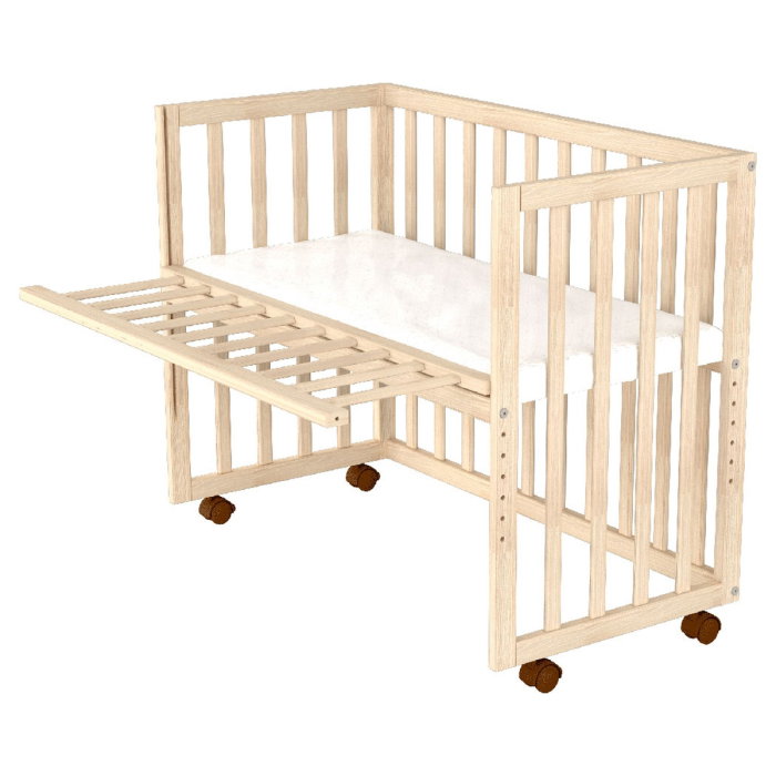 Patut copii din lemn co-sleeper Eva 94x46 cm natur Hubners [8]
