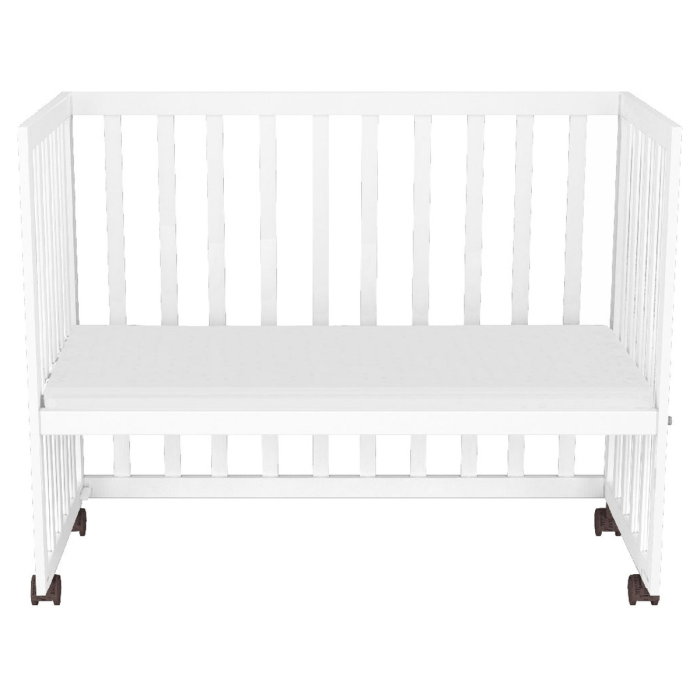 Patut copii din lemn co-sleeper Matei 94x46 cm alb Hubners [7]