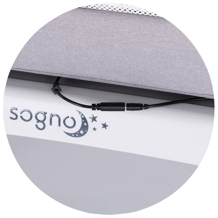 Patut cu leganare si cantar integrat Chipolino Sogno 2 in 1, Grey 6 luni [10]