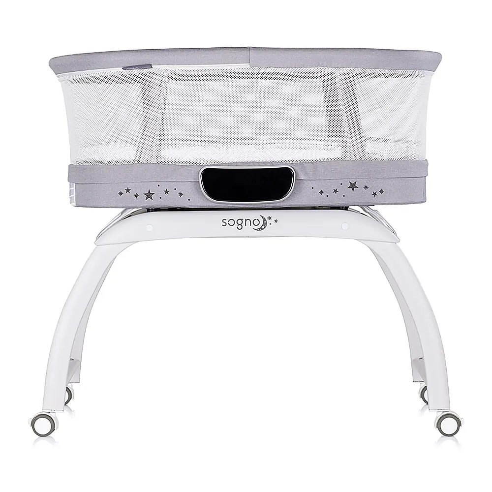 Patut cu leganare si cantar integrat Chipolino Sogno 2 in 1, Grey 6 luni [2]
