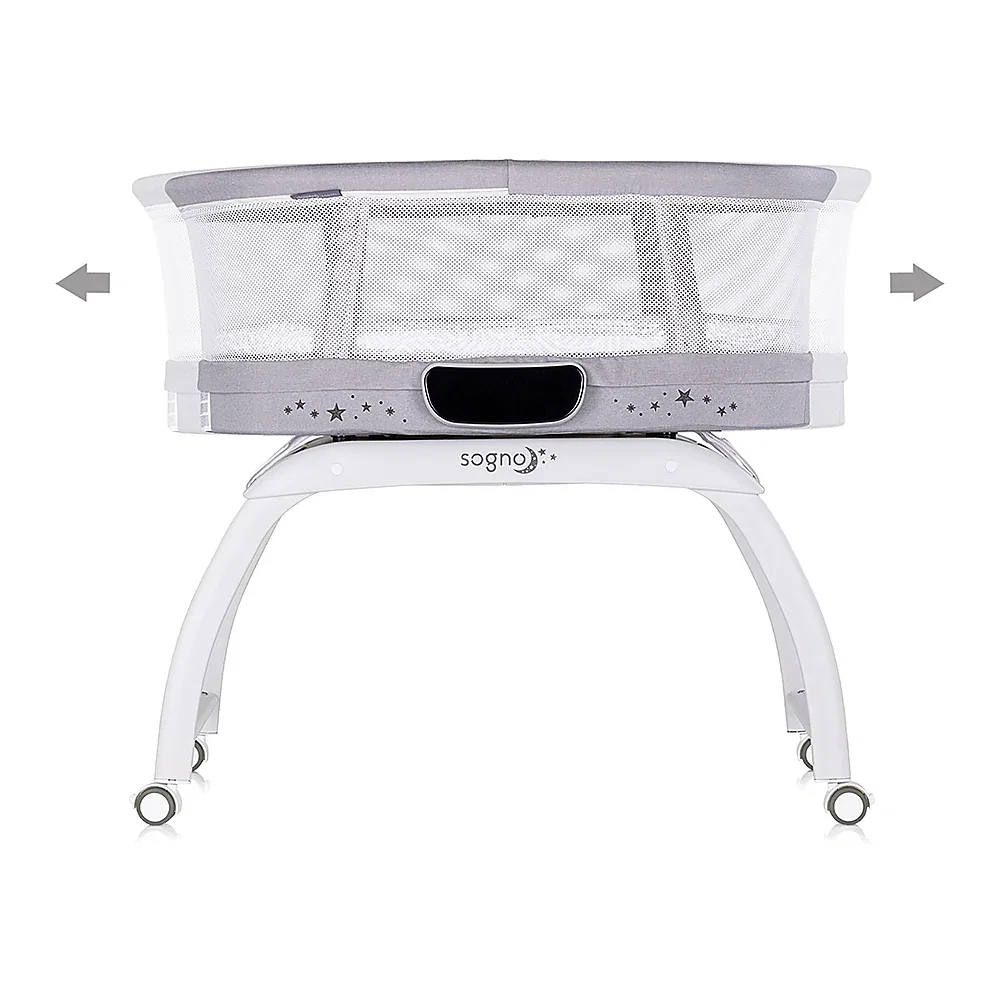 Patut cu leganare si cantar integrat Chipolino Sogno 2 in 1, Grey 6 luni [3]