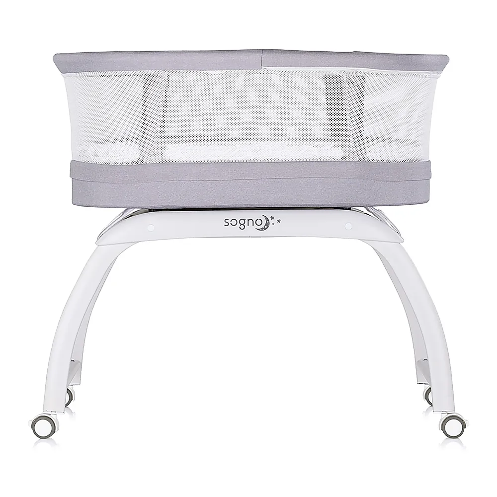 Patut cu leganare si cantar integrat Chipolino Sogno 2 in 1, Grey 6 luni [4]
