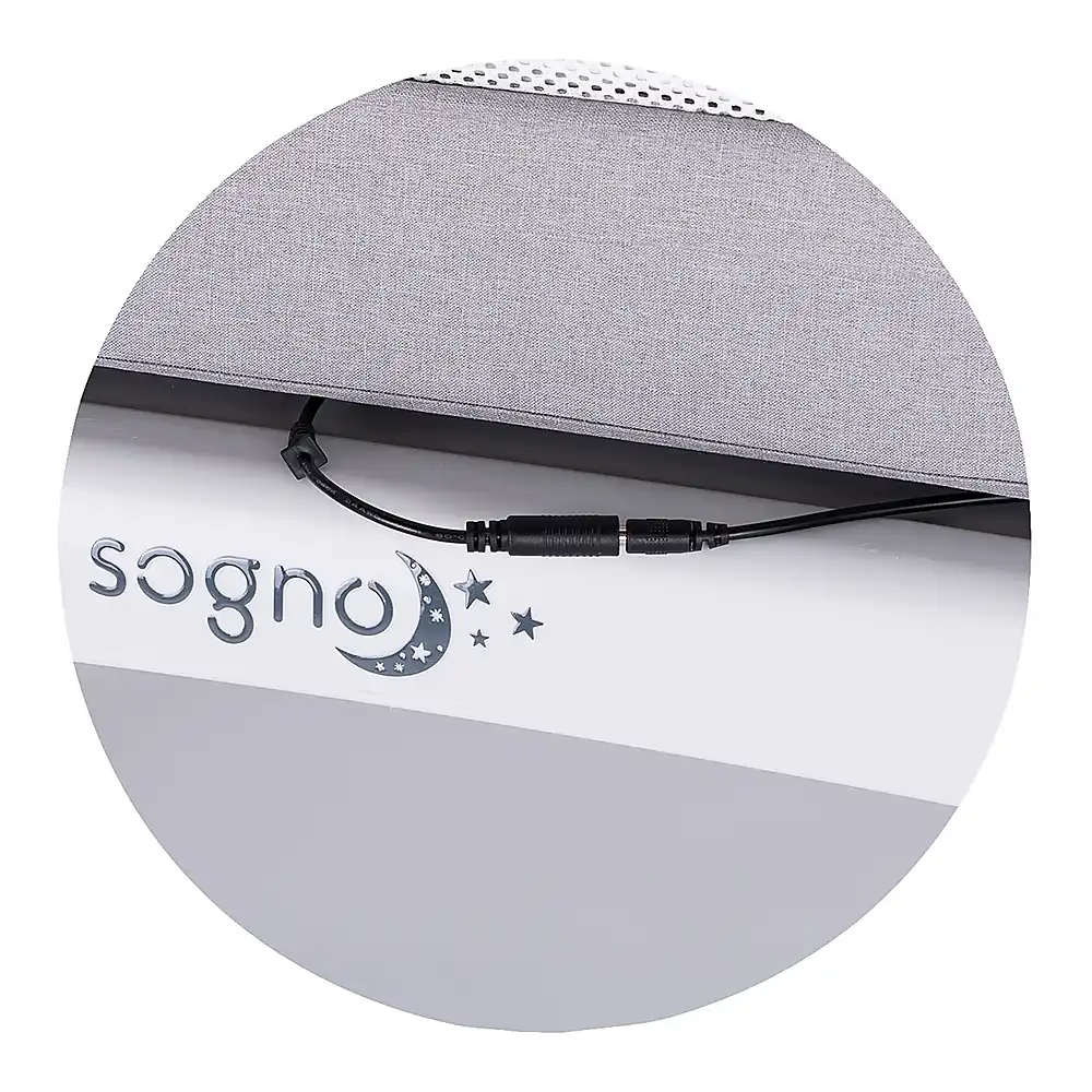 Patut cu leganare si cantar integrat Chipolino Sogno 2 in 1, Grey 6 luni [10]