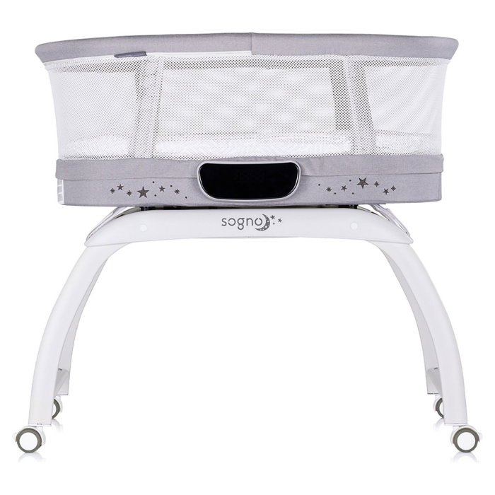 Patut cu leganare si cantar integrat Chipolino Sogno 2 in 1, Grey 6 luni [2]