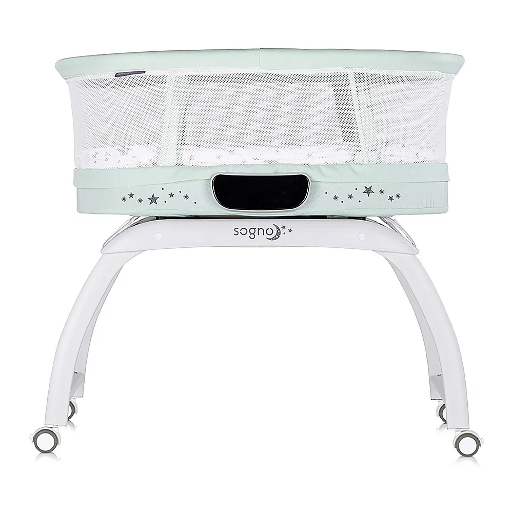 Patut cu leganare si cantar integrat Chipolino Sogno 2 in 1, Pastel green 6 luni [2]