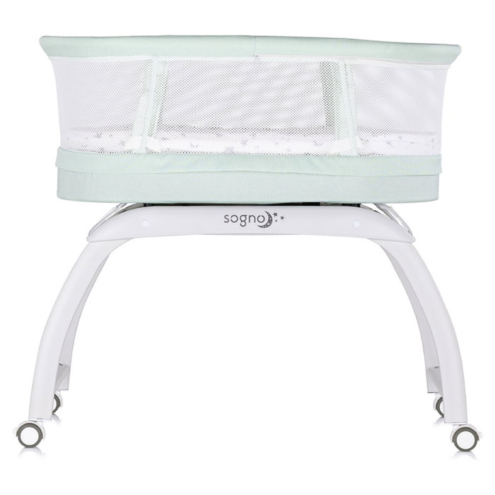 Patut cu leganare si cantar integrat Chipolino Sogno 2 in 1, Pastel green 6 luni [4]