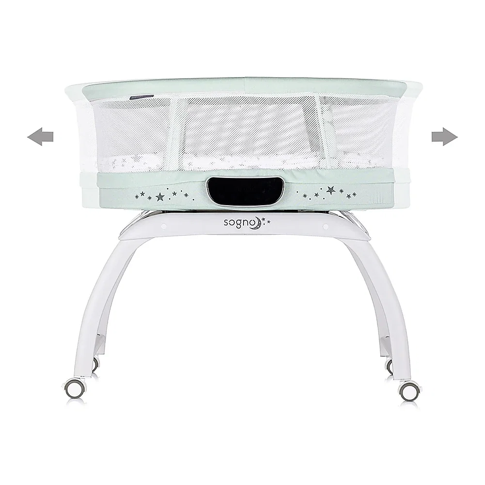 Patut cu leganare si cantar integrat Chipolino Sogno 2 in 1, Pastel green 6 luni [3]