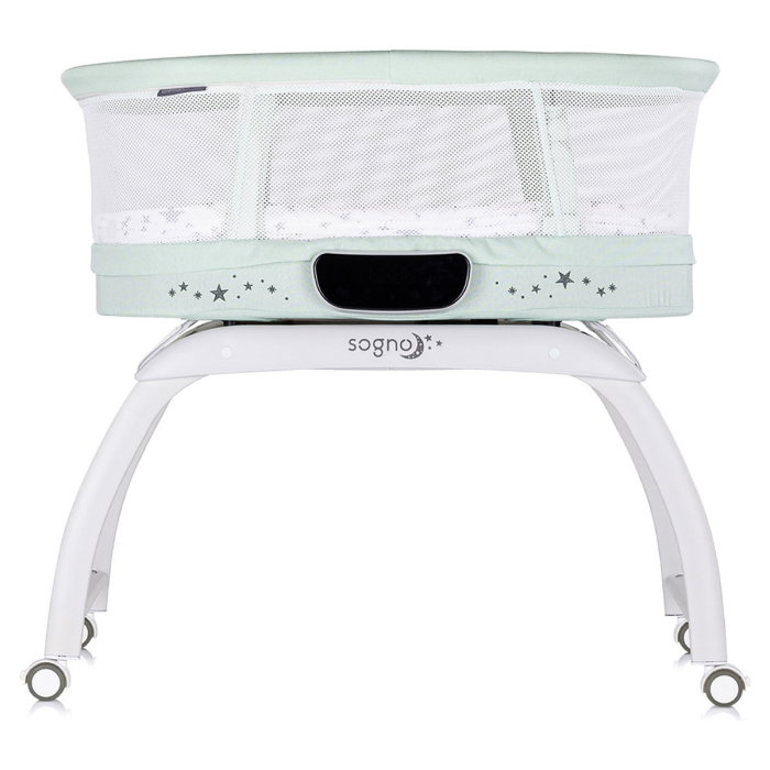 Patut cu leganare si cantar integrat Chipolino Sogno 2 in 1, Pastel green 6 luni [2]