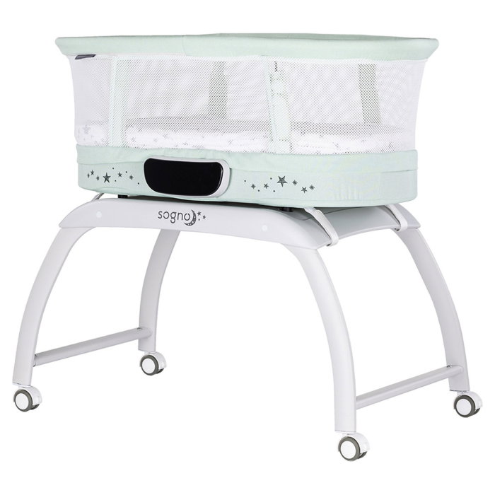 Patut cu leganare si cantar integrat Chipolino Sogno 2 in 1, Pastel green 6 luni [1]
