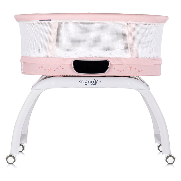 Patut cu leganare si cantar integrat Chipolino Sogno 2 in 1, Pink 6 luni [2]