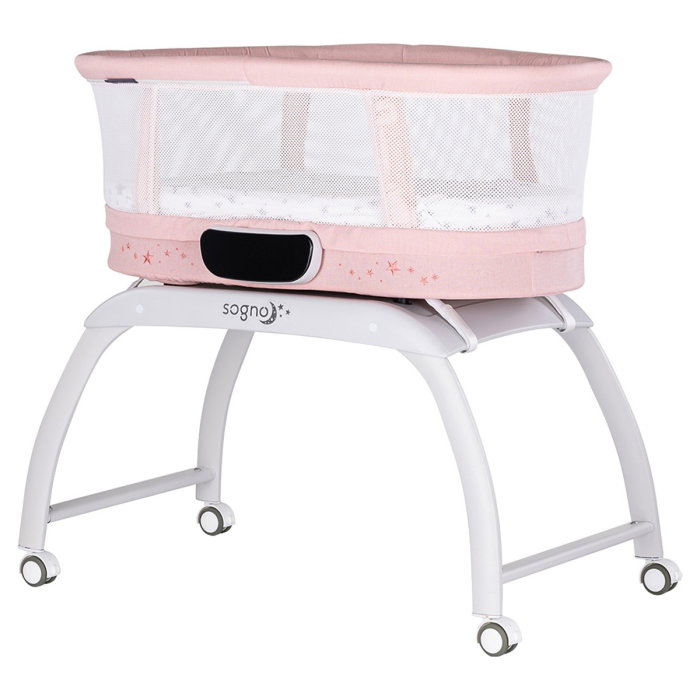 Patut cu leganare si cantar integrat Chipolino Sogno 2 in 1, Pink 6 luni [1]