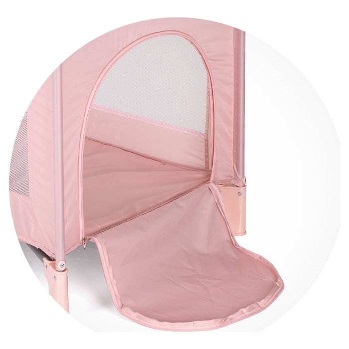 Patut pliabil Chipolino Capri Cat, pana la 15 kg, include geanta transport, Roz [3]
