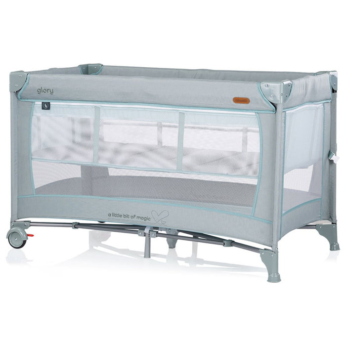 Patut pliabil Chipolino Glory cu laterala culisanta basil 0 luni [3]
