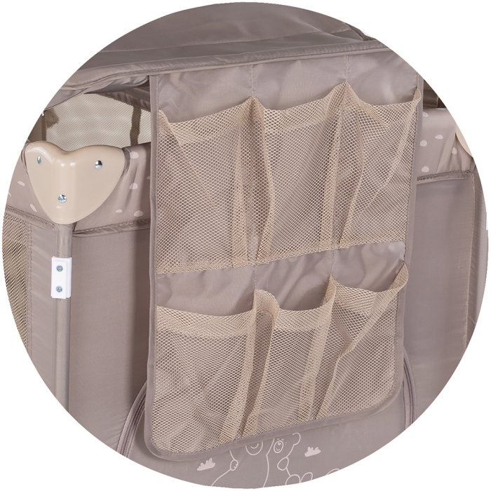 Patut pliabil Chipolino Palace, pana la 15 kg, geanta transport inclusa, Latte [7]