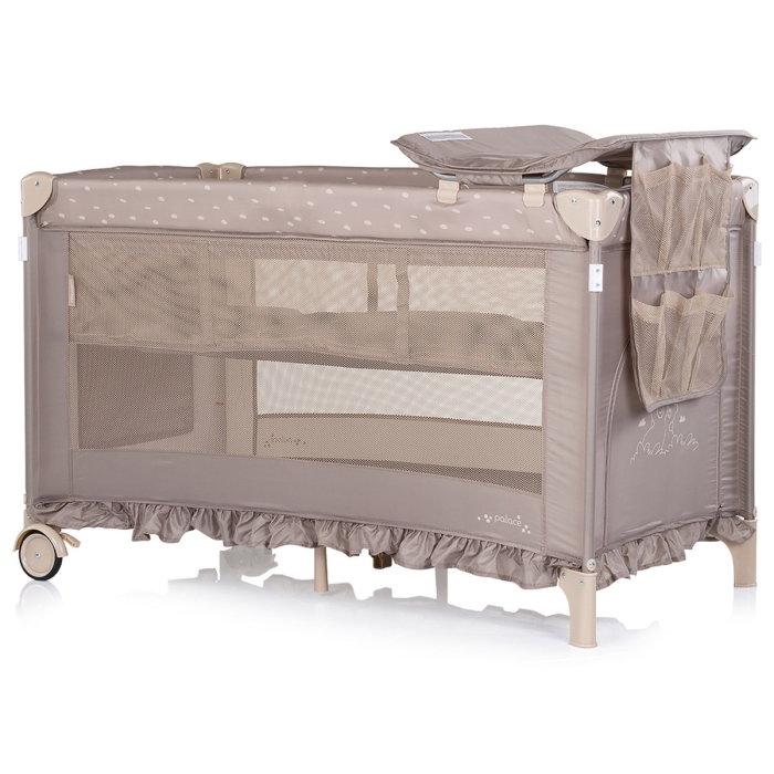Patut pliabil Chipolino Palace, pana la 15 kg, geanta transport inclusa, Latte [3]