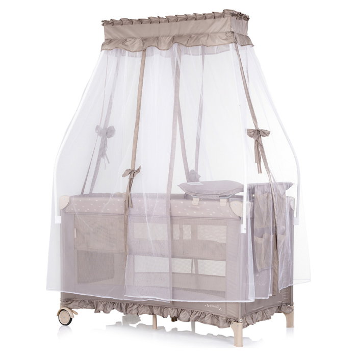 Patut pliabil Chipolino Palace, pana la 15 kg, geanta transport inclusa, Latte [2]