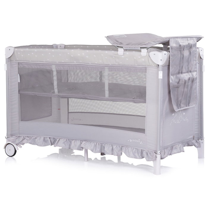 Patut pliabil Chipolino Palace, pana la 15 kg, geanta transport inclusa, Platinum [3]