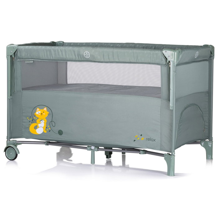 Patut pliabil Chipolino Relax cu laterala culisanta - Basil [2]