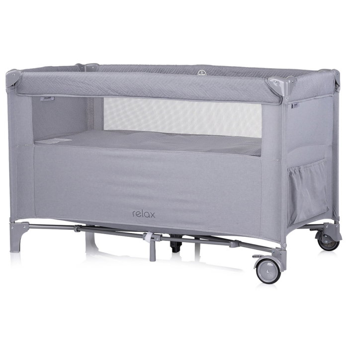 Patut pliabil Chipolino Relax cloud linen cu laterala culisanta 0 luni [3]