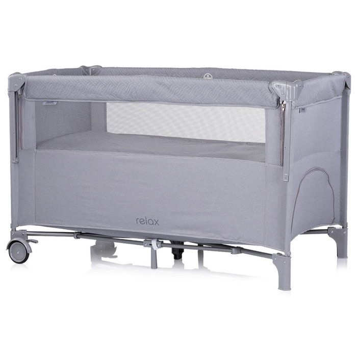 Patut pliabil Chipolino Relax cloud linen cu laterala culisanta 0 luni [2]
