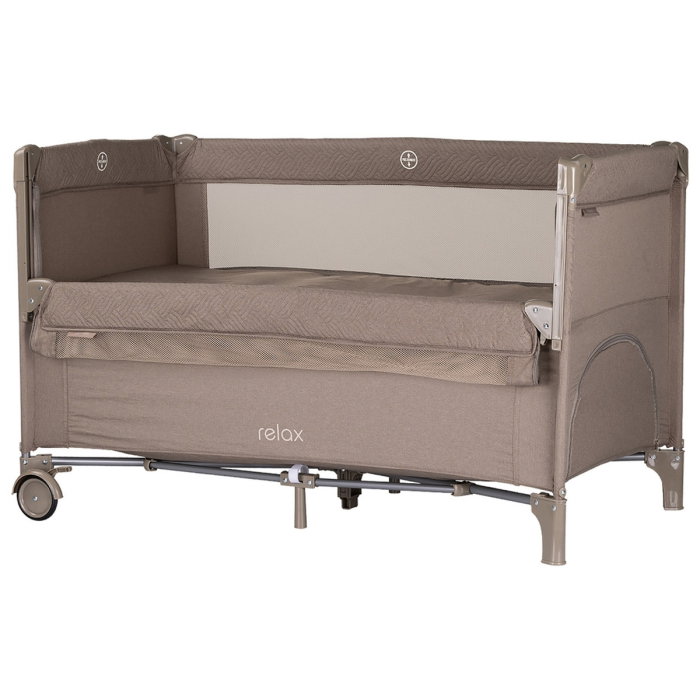 Patut pliabil Chipolino Relax tiramisu linen cu laterala culisanta 0 luni [1]