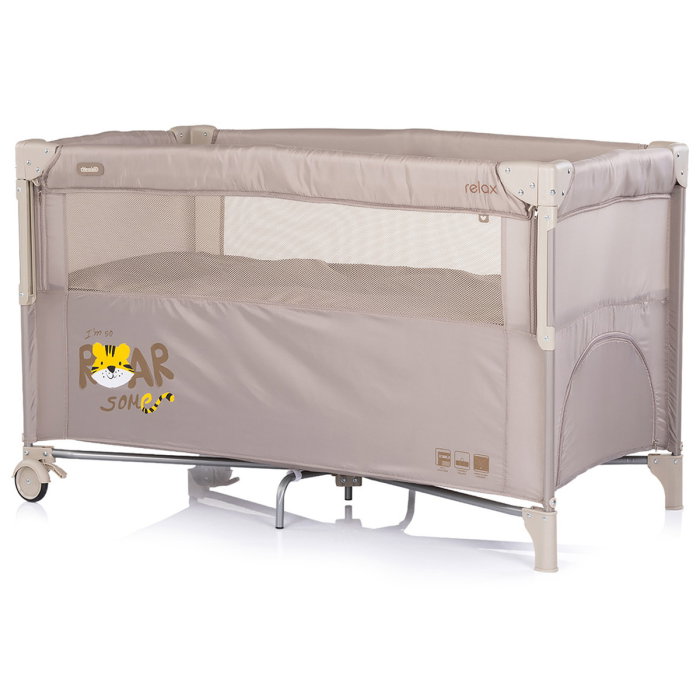 Patut pliabil Chipolino Relax Tiger latte cu laterala culisanta [2]