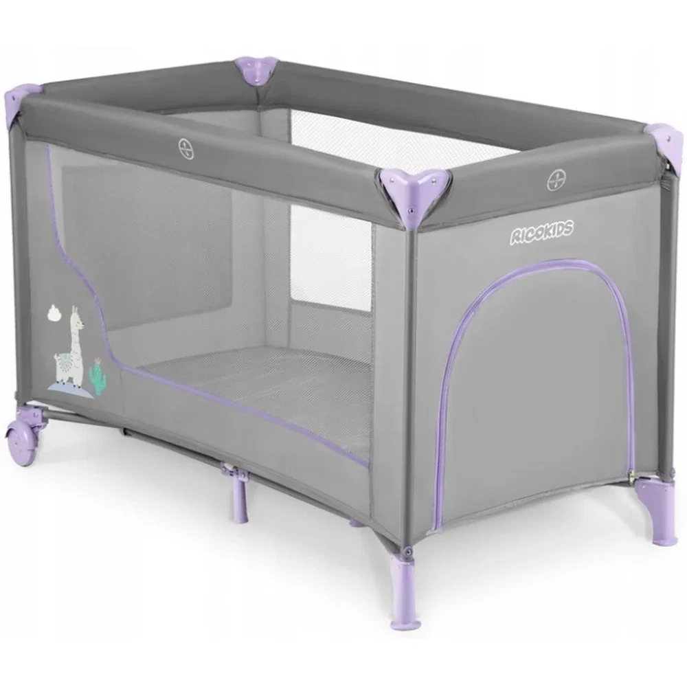 Patut pliabil Ricokids - Gri cu mov [1]