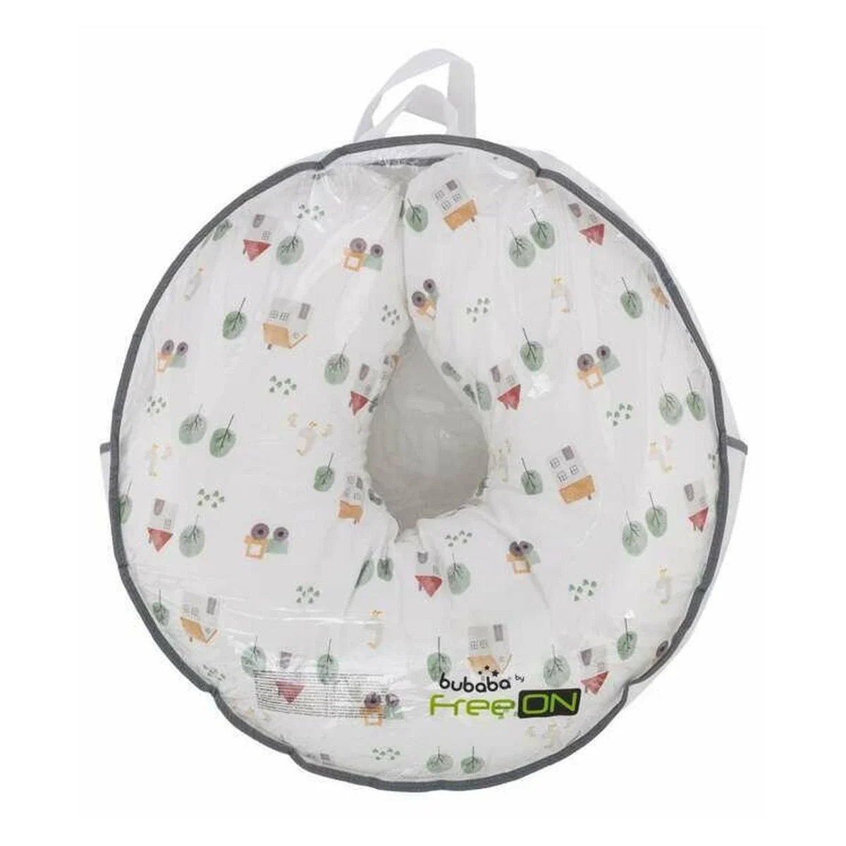 Perna alaptare, Bubaba, Cu husa detasabila, 70x60x18 cm, Farm/White [5]