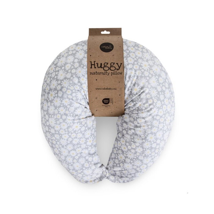 Perna pentru alaptat, Ceba Baby, Husa detasabila din bumbac, Cu puf siliconizat, 150x60x37 cm, Oeko-Tex Standard 100, [2]