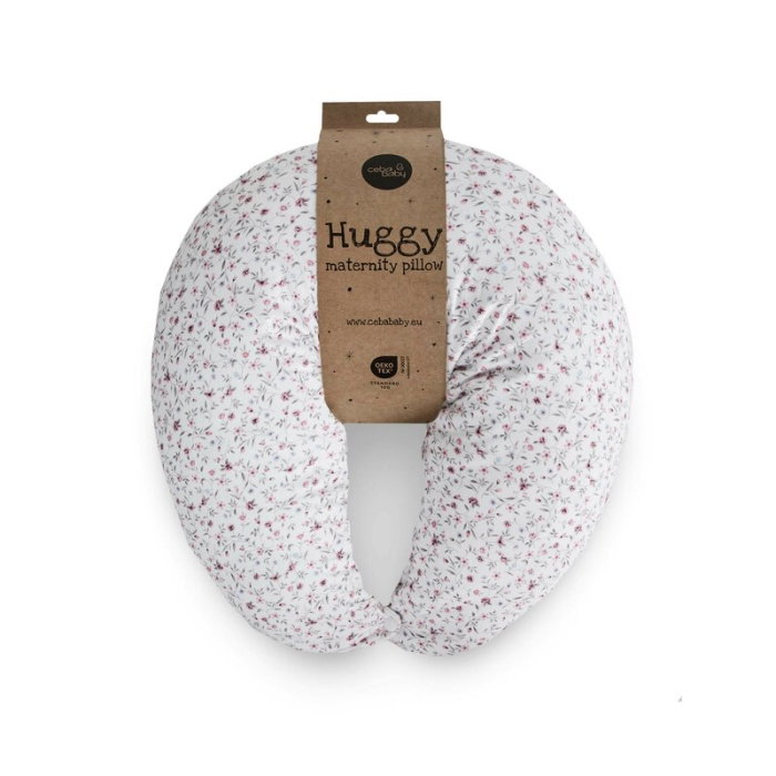 Perna pentru alaptat, Ceba Baby, Husa detasabila din bumbac, Cu puf siliconizat, 150x60x37 cm, Oeko-Tex Standard 100, [2]
