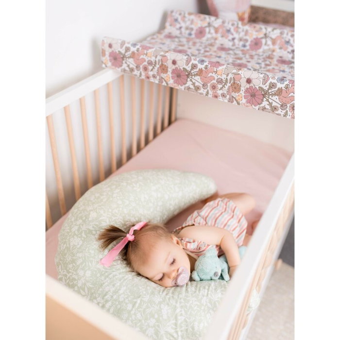 Perna pentru alaptat, Ceba Baby, Husa detasabila din bumbac, Cu puf siliconizat, 150x60x37 cm, Oeko-Tex Standard 100, [8]