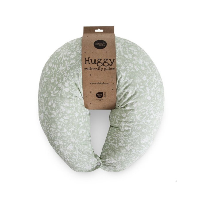 Perna pentru alaptat, Ceba Baby, Husa detasabila din bumbac, Cu puf siliconizat, 150x60x37 cm, Oeko-Tex Standard 100, [2]