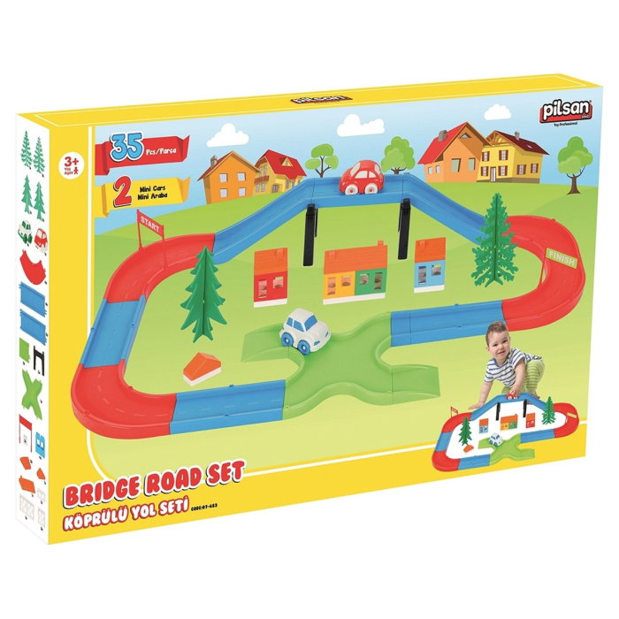 Pista de masini Pilsan Bridge yellow roads 3 ani + [2]