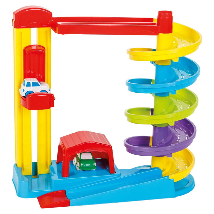 Pista de masini Road Set with Car Lift cu 2 masinute Pilsan 3 ani + [1]