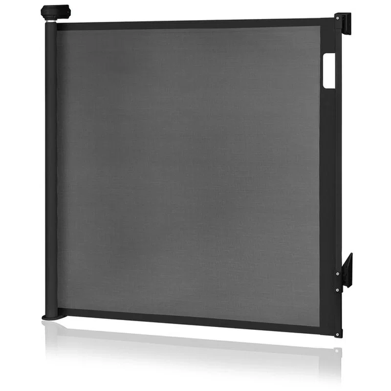 Poarta de siguranta, Lionelo, Thea, Cu suruburi, Textila, Retractabila, 80x140 cm, Negru [3]