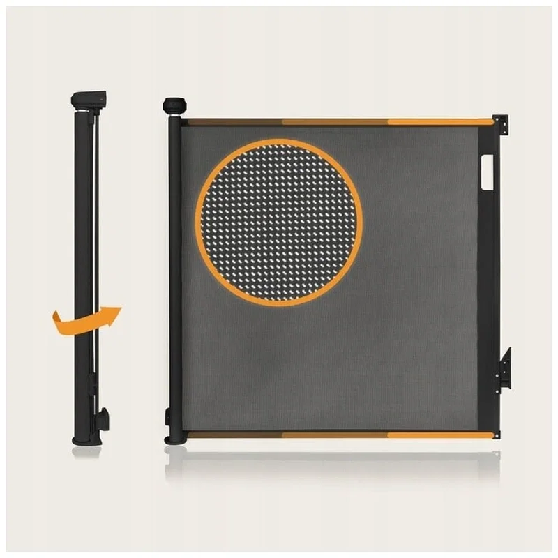 Poarta de siguranta, Lionelo, Thea, Cu suruburi, Textila, Retractabila, 80x140 cm, Negru [17]