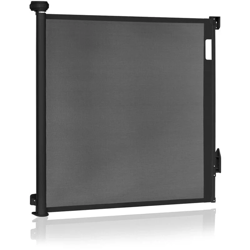 Poarta de siguranta, Lionelo, Thea, Cu suruburi, Textila, Retractabila, 80x140 cm, Negru [2]