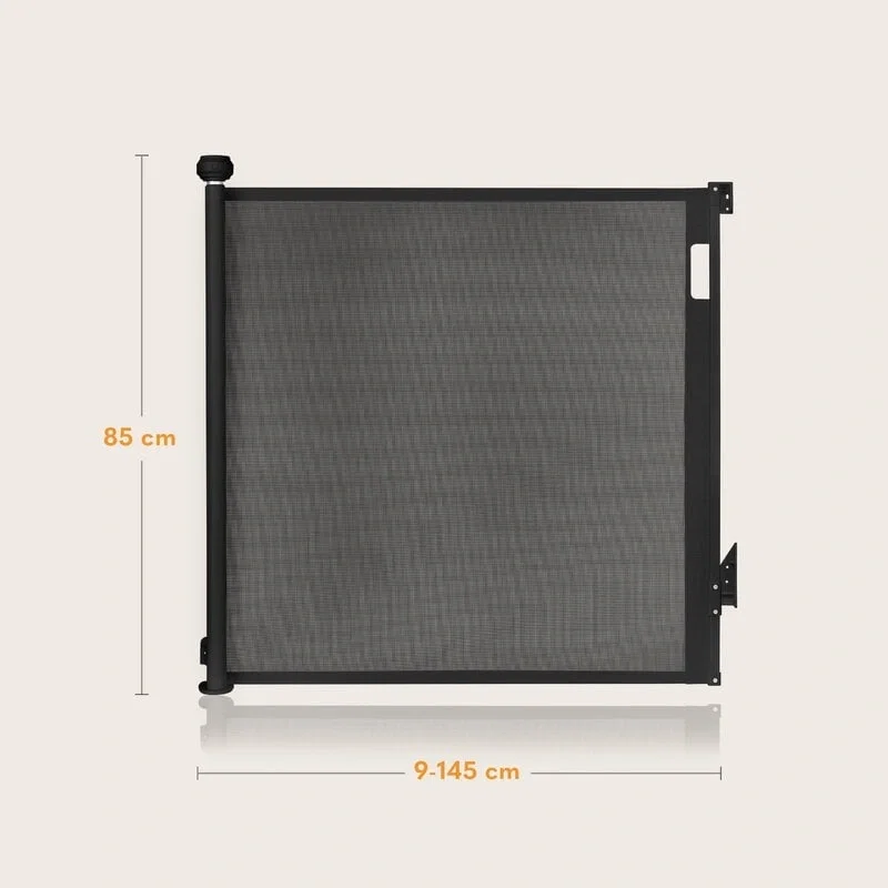 Poarta de siguranta, Lionelo, Thea, Cu suruburi, Textila, Retractabila, 80x140 cm, Negru [13]