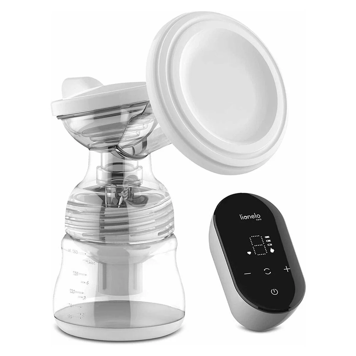 Pompa de san, Lionelo, Fidi Go, Functie de masaj, Autonomie pana la 90 min, Afisaj LED, Cu accesorii, Gri Pal 2 ani [3]