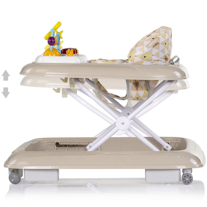 Premergator Chipolino Baby Steps, pana la 12 kg, sezut reglabil, 12 melodii, usor de pliat, Bej [2]
