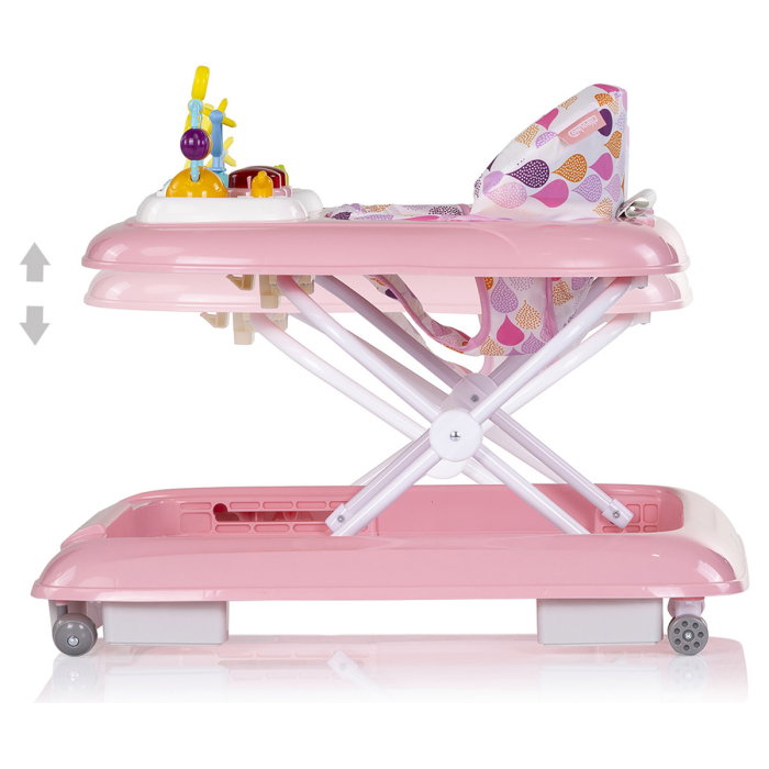 Premergator Chipolino Baby Steps, pana la 12 kg, sezut reglabil, 12 melodii, usor de pliat, Roz [2]