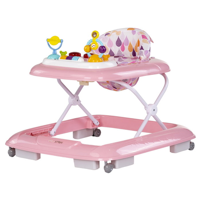 Premergator Chipolino Baby Steps, pana la 12 kg, sezut reglabil, 12 melodii, usor de pliat, Roz [1]