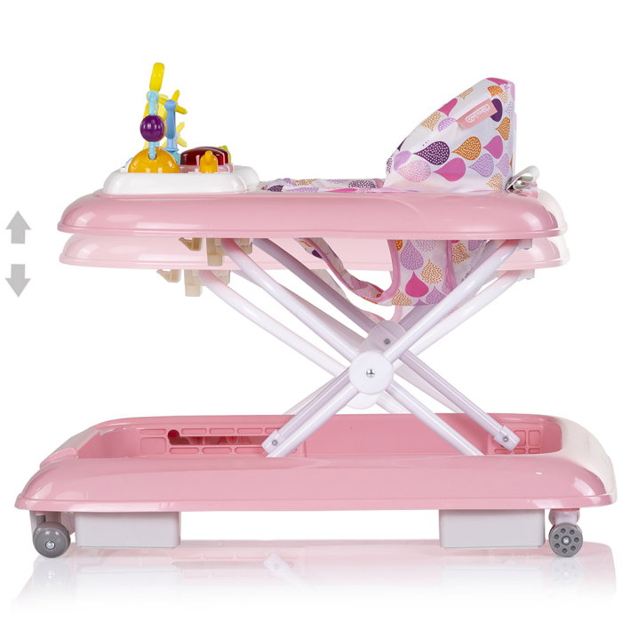 Premergator Chipolino Baby Steps, pana la 12 kg, sezut reglabil, 12 melodii, usor de pliat, Roz [2]