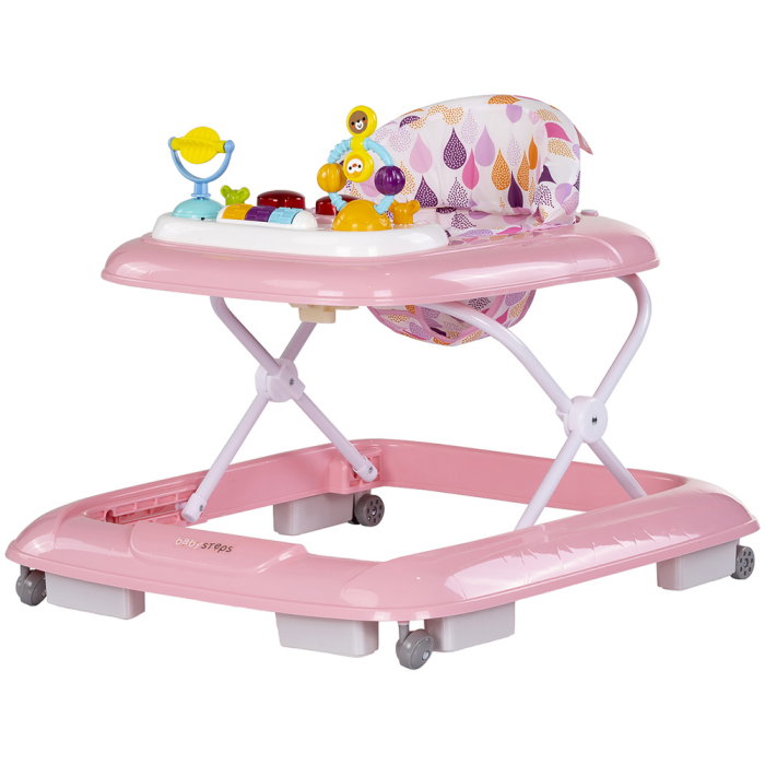 Premergator Chipolino Baby Steps, pana la 12 kg, sezut reglabil, 12 melodii, usor de pliat, Roz [1]