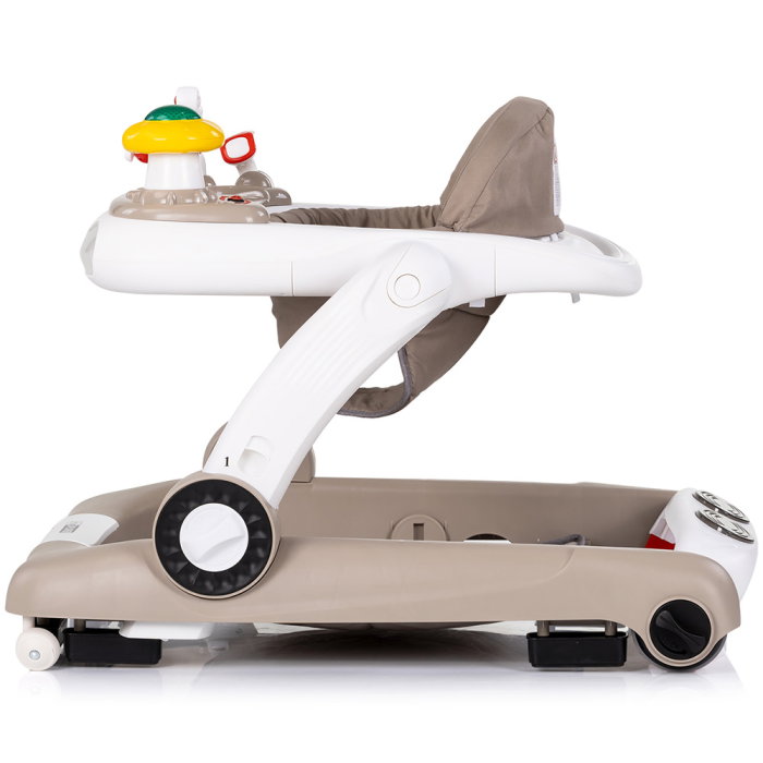 Premergator Chipolino Little Explorer 4 in 1, pana la 12 kg, sezut ajustabil, pliere usoara, panou muzical, Bej [3]