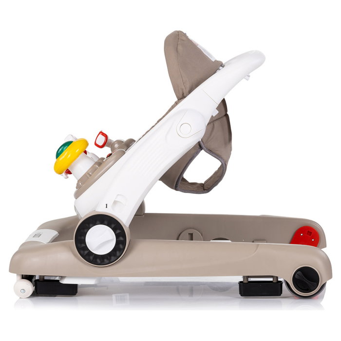 Premergator Chipolino Little Explorer 4 in 1, pana la 12 kg, sezut ajustabil, pliere usoara, panou muzical, Bej [6]